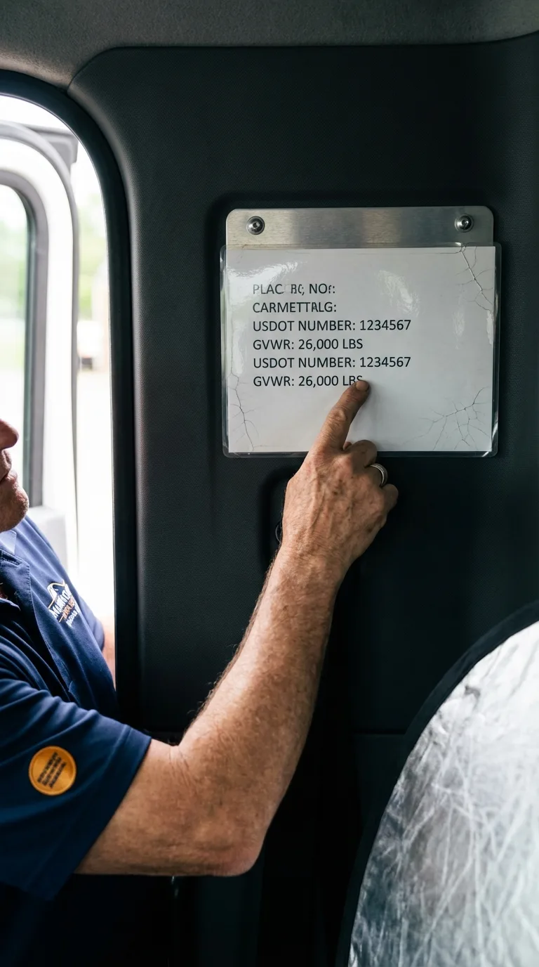 USDOT licensing placard verification in East Chicago